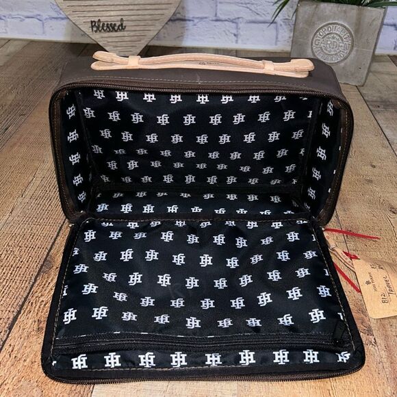 Jon Hart Espresso Coated Canvas Travel Kit - Picture 10 of 14